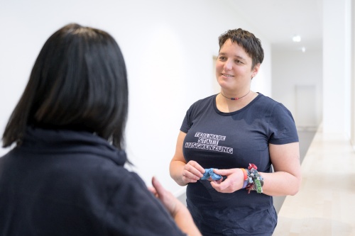 Gabi Zachmann und Sabrina Burtscher im Gespräch