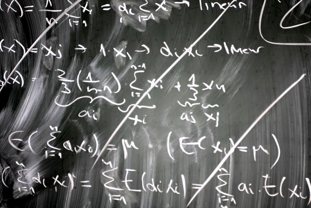 Mathematische Formeln an der Tafel